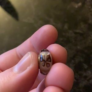 Purple butterfly glass Pandora charm